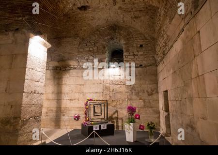 Innerhalb der Mauern des historischen Zentrums / Altstadt von Split in dalmatien, kroatien - Drehort für Spiel der Throne Stockfoto