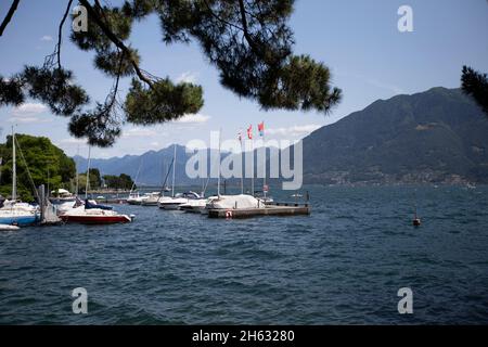 Promenade entlang locarno am Ufer des Lago maggiore. locarno, Kanton tessin, schweiz Stockfoto