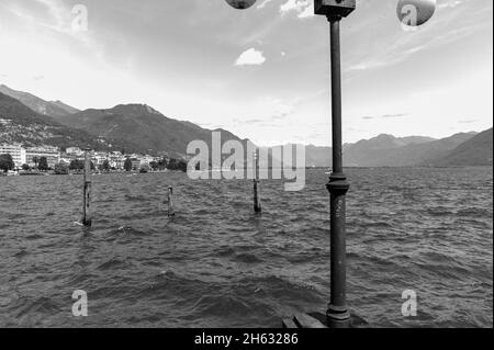 Promenade entlang locarno am Ufer des Lago maggiore. locarno, Kanton tessin, schweiz Stockfoto