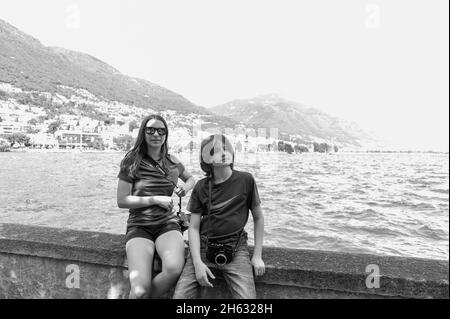 Promenade entlang locarno am Ufer des Lago maggiore. locarno, Kanton tessin, schweiz