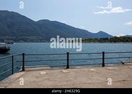 Promenade entlang locarno am Ufer des Lago maggiore. locarno, Kanton tessin, schweiz Stockfoto