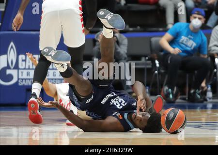 St. Petersburg, Russland. November 2021. SANKT PETERSBURG, RUSSLAND - 12. NOVEMBER: Alex Poythress von BC Zenit während des EuroLeague-Spiels der Turkish Airlines zwischen BC Zenit und BC Olympiacos in der Sibur Arena am 12. November 2021 in Sankt Petersburg, Russland (Foto von Anatolij Medved/Orange Picics) Credit: Orange Pics BV/Alamy Live News Stockfoto