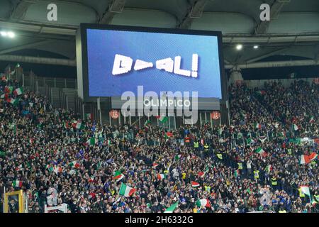 Roma, Latium, Italien. November 2021. Roma 12/11/2021, während des Fußballspiels, das für die Qualifikation zur WM 2022 in Katar gilt, zwischen den Nationalmannschaften Italiens und Svizzera im Olympiastadion in Roma.im Bild: (Bildquelle: © Fabio Sasso/ZUMA Press Wire) Bildquelle: ZUMA Press, Inc./Alamy Live News Stockfoto