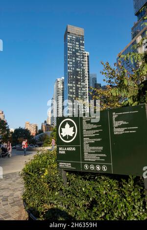 Bella Abzug Park, Hudson Yards, NYC, USA 2021 Stockfoto