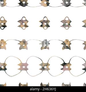 Nahtloses, neutrales und weißes, klassisch-abstraktes Oberflächenmuster für den Druck. Stockfoto