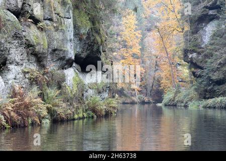 Edmundsklamm Elbsandsteingebirge böhmische Schweiz Stockfoto