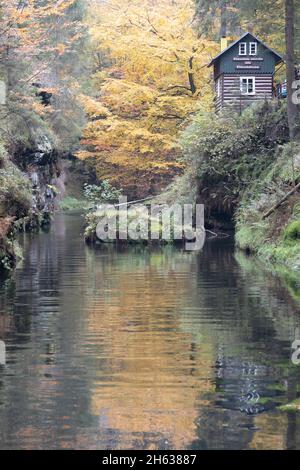 Edmundsklamm Elbsandsteingebirge böhmische Schweiz Stockfoto