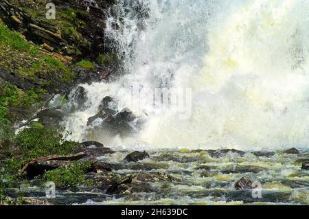 europa,schweden,jämtland Provinz,härjedalen,andersjönsfallet Wasserfall bei fjällnäs Stockfoto