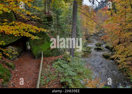 Edmundsklamm Elbsandsteingebirge böhmische Schweiz Stockfoto