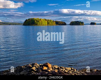 europa, schweden, provinz dalarna, orsa, Herbststimmung am orsa-See Stockfoto