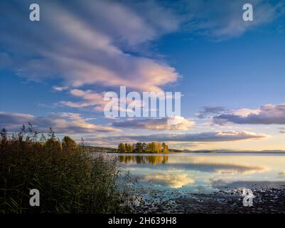 europa, schweden, provinz dalarna, orsa, Herbststimmung am orsa-See Stockfoto