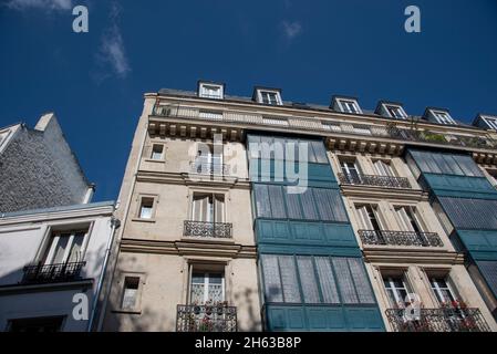 frankreich, paris, traditionelle Wohngebäude in paris Stockfoto