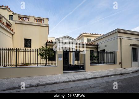 Athen, Griechenland. November 2021. Außenansicht des Paul und Alexandra Canellopoulos Museums im Stadtzentrum Stockfoto