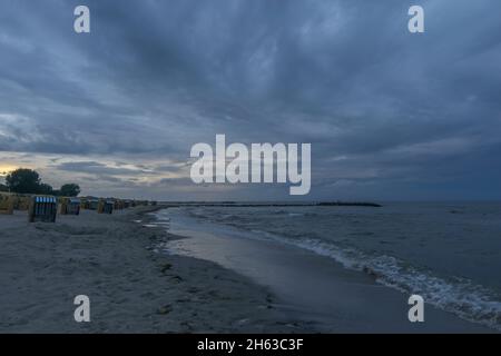 Ruhe nach dem Sturm am schönberger Strand in schönberg, deutschland. Stockfoto