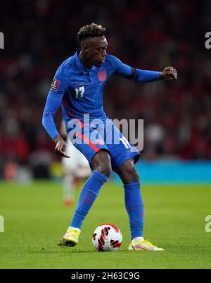 Der Engländer Tammy Abraham während des FIFA-WM-Qualifikationsspiel im Wembley Stadium, London. Bilddatum: Freitag, 12. November 2021. Stockfoto