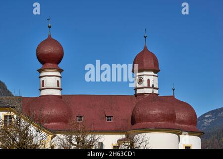 europa, deutschland, bayern, berchtesgaden, berchtesgadener Land, Nationalpark, Berge, Wald, Naturherbst, schönau am königssee, königssee, Kloster Stockfoto