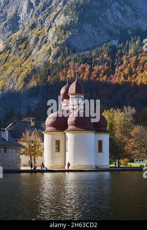 europa, deutschland, bayern, berchtesgaden, berchtesgadener Land, Nationalpark, Berge, Wald, Naturherbst, Kloster, schönau am königssee, königssee Stockfoto
