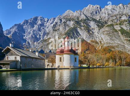 europa, deutschland, bayern, berchtesgaden, berchtesgadener Land, schönau am königssee, Nationalpark, königssee, Berge, See, Wald Stockfoto