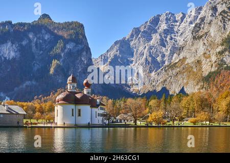 europa, deutschland, bayern, berchtesgaden, berchtesgadener Land, schönau am königssee, Nationalpark, königssee, Berge, See, Wald Stockfoto