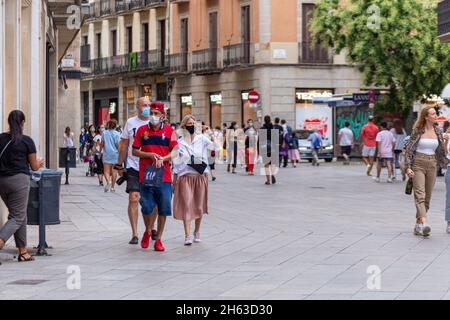 Impressionen von barcelona - eine Stadt an der Küste des nordöstlichen spaniens. Sie ist die Hauptstadt und größte Stadt der autonomen Gemeinschaft katalonien sowie die zweitbevölkerungsreichste Gemeinde spaniens. Stockfoto