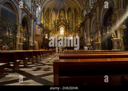 monistrol de montserrat, spanien: Innenraum der Kuppel der Basilika von montserrat Stockfoto