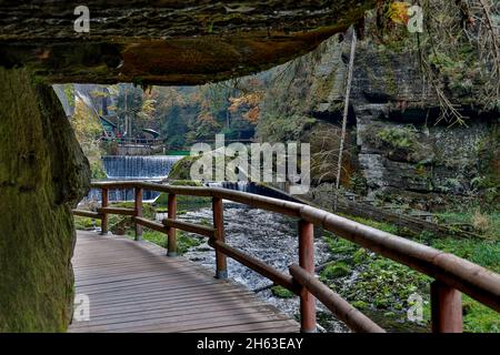 Edmundsklamm Elbsandsteingebirge böhmische Schweiz Stockfoto