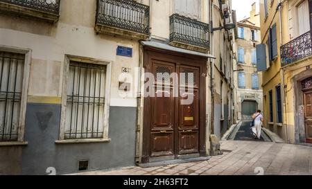 Place andré gretry in perpignan. Stockfoto