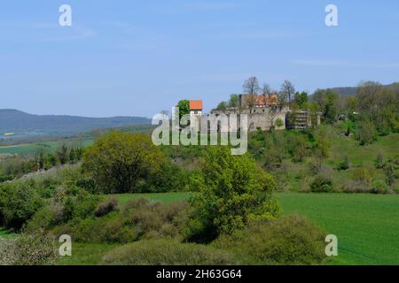 Blick von der Warze auf Schloss königsberg bei königsberg in bayern,stadtteil hassberge,unterfranken,franken,bayern,deutschland Stockfoto