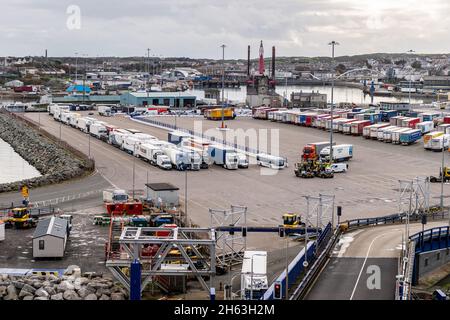 Hafen von Holyhead, Nordwales, Großbritannien. Stockfoto