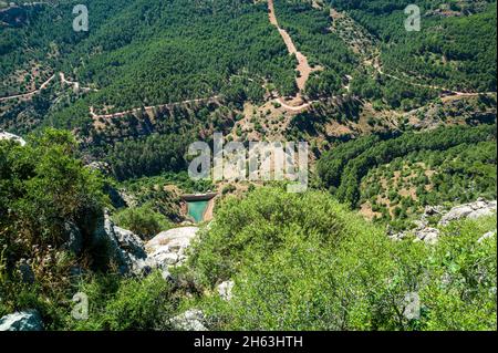 Genießen Sie die herrliche Aussicht von mirador del guarda Forestal in andalusien Stockfoto