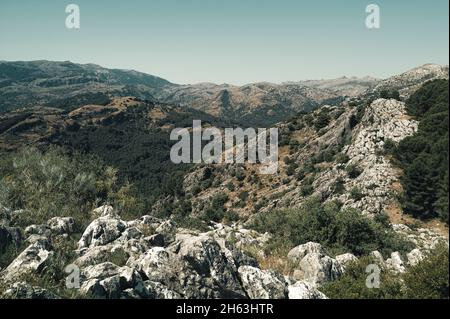 Genießen Sie die herrliche Aussicht von mirador del guarda Forestal in andalusien Stockfoto