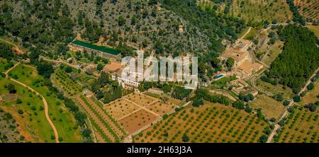 Luftaufnahme,casa raixa in Buñola,islas baleares,palmanyola,bunyola,mallorca,balearen,balearen,balearen,spanien Stockfoto