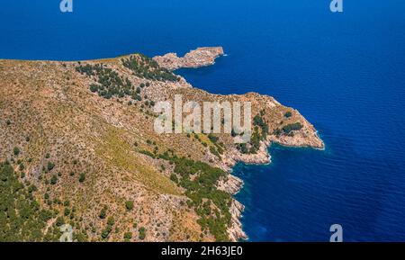 Luftaufnahme, Cap des Freu, balearen, capdepera, mallorca, spanien Stockfoto