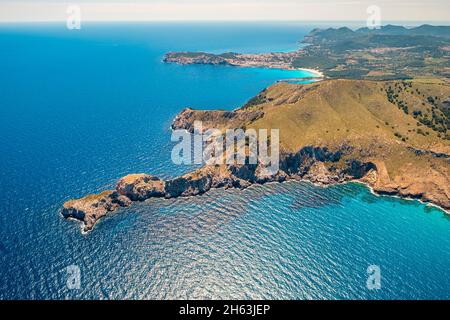 Luftaufnahme, Cap des Freu, balearen, capdepera, mallorca, spanien Stockfoto