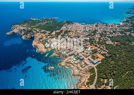 Luftbild, cala lliteres und cala rajada, balearen, mallorca, capdepera, spanien Stockfoto