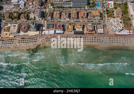 Luftbild, Strand und Strandleben, platja de muro, muro, balearen, mallorca, spanien Stockfoto