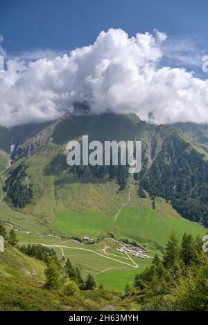 vals,mühlbach,provinz bozen,Südtirol,italien. Das Alpendorf der Fane alm Stockfoto