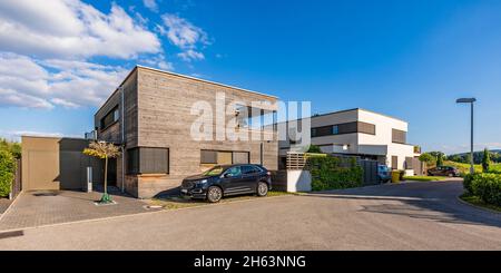 deutschland,baden-württemberg,waiblingen,Neubaugebiet,Moderne Einfamilienhäuser Stockfoto