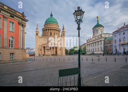 Alter Markt mit St. nikolaikirche und altem Rathaus, potsdam, brandenburg, deutschland Stockfoto