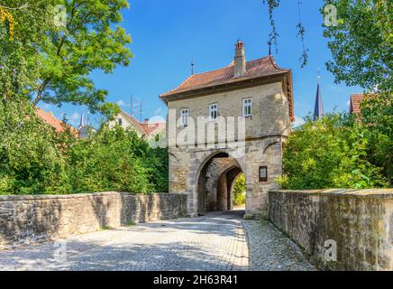 deutschland, bayern, unterfranken, fränkisches Weinland, iphofen, mainbernheimer Tor, Westseite Stockfoto