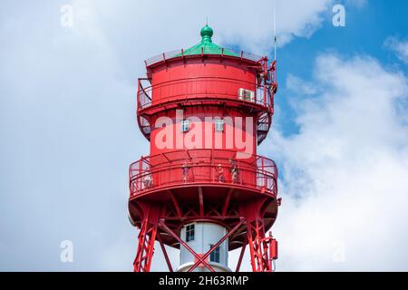 deutschland, niedersachsen, ostfriesland, der leuchtturm campen ist der höchste Leuchtturm in deutschland. Stockfoto