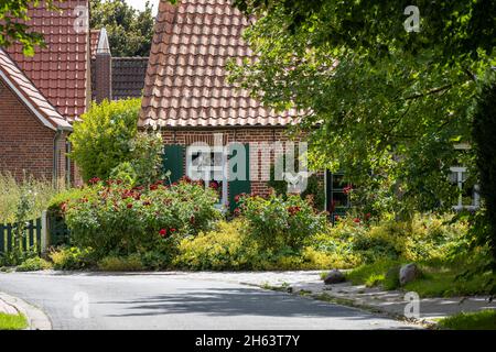 deutschland,niedersachsen,ostfriesland,krummhörn,pilsum ein Dorf der ostfriesischen Gemeinde krummhörn Stockfoto