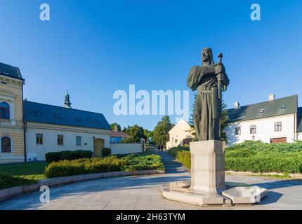 nitra (neutra), quadratisches Pribinovo namesti, Statue der pribina in der slowakei Stockfoto