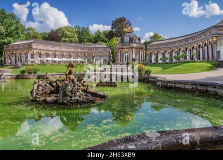 Neuer Palast mit Sonnentempel der Einsiedelei,bayreuth,oberfranken,franken,bayern,deutschland Stockfoto