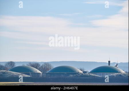 Biogasanlage,Frühjahr,odenwald,hessen,deutschland Stockfoto