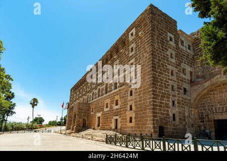 aspendos Theater, vor dem Theater, antalya, türkei Stockfoto