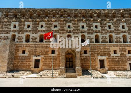 aspendos Theater, vor dem Theater, antalya, türkei Stockfoto