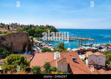 Die Marina in der Altstadt von antalya, kaleici. antalya, türkei Stockfoto