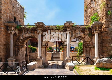 hadrians Tor in der Innenstadt von antalya, türkei Stockfoto