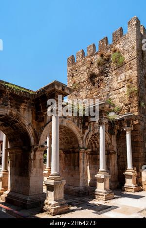 hadrians Tor in der Innenstadt von antalya, türkei Stockfoto